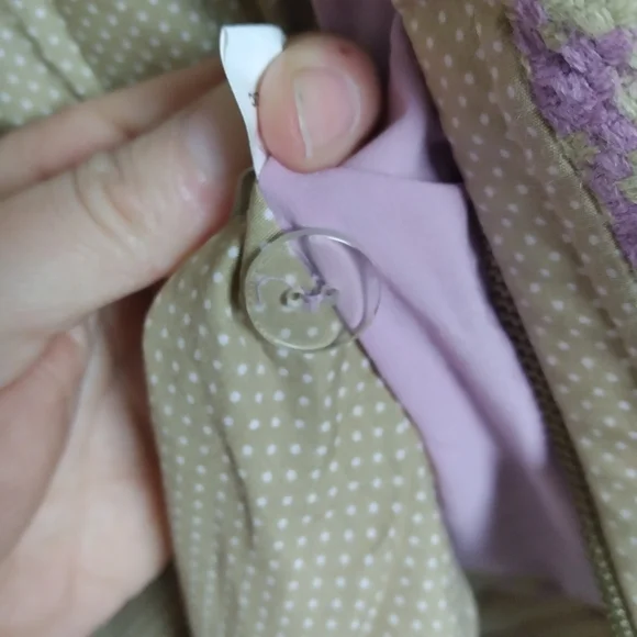 Phoebe x Kay Unger Purple and Tan Houndstooth Ruffle Trim Zip Up Blazer Size 2 - Picture 12 of 16